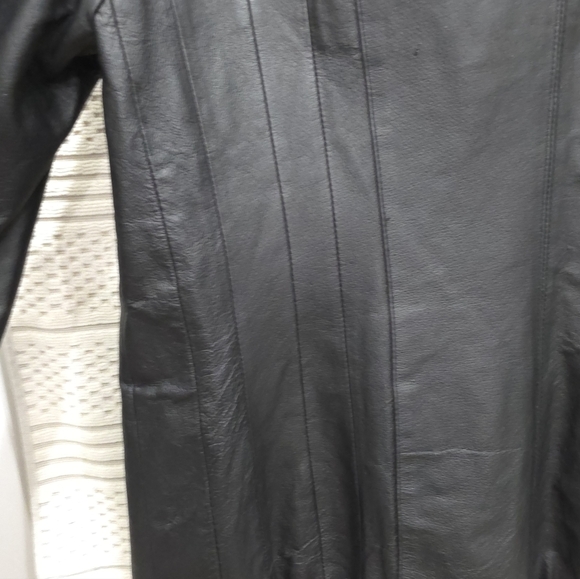 east 5th Genuine 100% NAPA Black Leather Womens Jacket Zip Up Small EUC - Picture 8 of 13